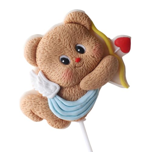 TSMORY Butterbär-Kuchendekoration, Bär, Kuchendekoration für Babypartys, Geburtstagsparty, Hochzeitstag und Valentinstag TSMORY Butterbär-Kuchendekoration, Bär, Kuchendekoration für Babypartys, Geburtstagsparty, Hochzeitstag und Valentinstag von TSMORY