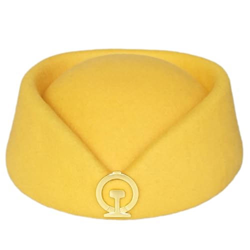 TSMORY Damenhut für Bahn-Stewardess-Etikette für Party, mit Abzeichen, Baskenmütze, Kostüm, Trainman-Hut für Maskeraden, Party-Requisiten TSMORY Damenhut für Bahn-Stewardess-Etikette für Party, mit Abzeichen, Baskenmütze, Kostüm, Trainman-Hut für Maskeraden, Party-Requisiten von TSMORY