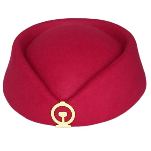 TSMORY Damenhut für Bahn-Stewardess-Etikette für Party, mit Abzeichen, Baskenmütze, Kostüm, Trainman-Hut für Maskeraden, Party-Requisiten TSMORY Damenhut für Bahn-Stewardess-Etikette für Party, mit Abzeichen, Baskenmütze, Kostüm, Trainman-Hut für Maskeraden, Party-Requisiten von TSMORY