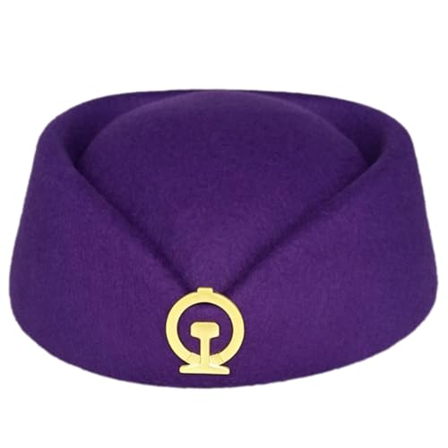 TSMORY Damenhut für Bahn-Stewardess-Etikette für Party, mit Abzeichen, Baskenmütze, Kostüm, Trainman-Hut für Maskeraden, Party-Requisiten TSMORY Damenhut für Bahn-Stewardess-Etikette für Party, mit Abzeichen, Baskenmütze, Kostüm, Trainman-Hut für Maskeraden, Party-Requisiten von TSMORY