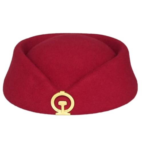 TSMORY Damenhut für Bahn-Stewardess-Etikette für Party, mit Abzeichen, Baskenmütze, Kostüm, Trainman-Hut für Maskeraden, Party-Requisiten TSMORY Damenhut für Bahn-Stewardess-Etikette für Party, mit Abzeichen, Baskenmütze, Kostüm, Trainman-Hut für Maskeraden, Party-Requisiten von TSMORY