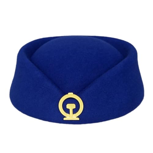 TSMORY Damenhut für Bahn-Stewardess-Etikette für Party, mit Abzeichen, Baskenmütze, Kostüm, Trainman-Hut für Maskeraden, Party-Requisiten TSMORY Damenhut für Bahn-Stewardess-Etikette für Party, mit Abzeichen, Baskenmütze, Kostüm, Trainman-Hut für Maskeraden, Party-Requisiten von TSMORY