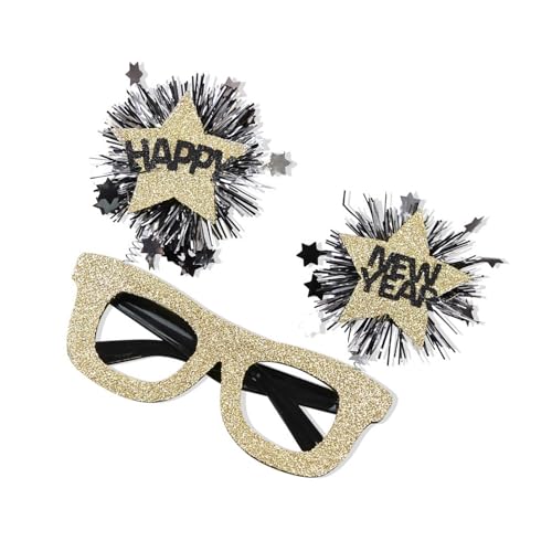 TSMORY Mode Kopfbedeckung, Festliche Silvester Party Dekorative Brille Rahmen mit Stern Streifen für Frauen Mode Party Zubehör von TSMORY