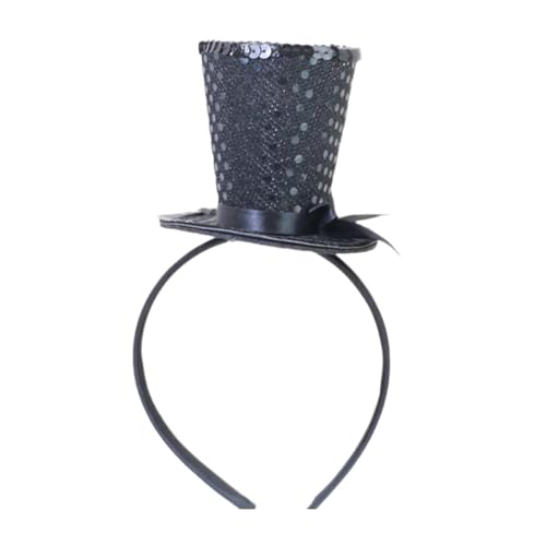 TSMORY Modische Kopfbedeckung, Vintage-Fascinator, Zylinderhut, exquisit für Teeparty, Kinderkostüm, Pillbox, Hut, Kopfbedeckung für Halloween TSMORY Modische Kopfbedeckung, Vintage-Fascinator, Zylinderhut, exquisit für Teeparty, Kinderkostüm, Pillbox, Hut, Kopfbedeckung für Halloween von TSMORY