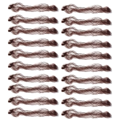 TSMORY Modische Kopfbedeckung, unsichtbares Nylon-Haarnetz, weiche elastische Linien, Haarnetz, Ballett, Tanz, Snoods für Gastronomiearbeiter, 10/20 Stück von TSMORY
