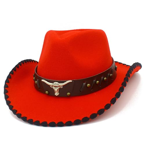 TSMORY RoleplayCowboy-Kappen für Erwachsene, breite Krempe, Fedora-Hut mit Hut, Gürtel, Rollenspiel, Cowboyhut, Karneval, Party, Kostümzubehör TSMORY RoleplayCowboy-Kappen für Erwachsene, breite Krempe, Fedora-Hut mit Hut, Gürtel, Rollenspiel, Cowboyhut, Karneval, Party, Kostümzubehör von TSMORY