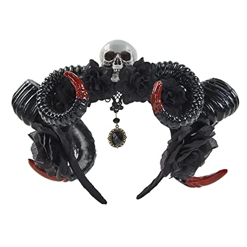 TSMORY Schafhorn Stirnband Antilope Stirnband Halloween Horn Teufelshörner Stirnband Schädel Stirnband TSMORY Schafhorn Stirnband Antilope Stirnband Halloween Horn Teufelshörner Stirnband Schädel Stirnband von TSMORY