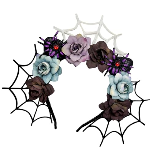 TSMORY Spinnen Fledermaus Haarband Halloween Kopfschmuck Verstellbare Elastische Bänder Für Erwachsene Kinder Abschlussball Event von TSMORY