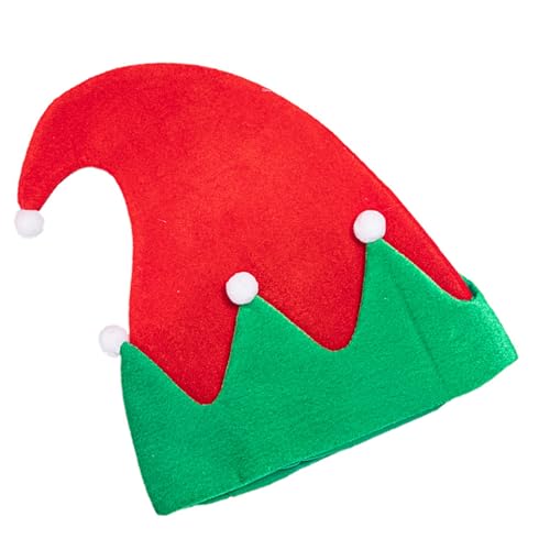 TSMORY Weihnachtsmützen Elfen Uni Kappen Koboldmütze Weihnachten Foto Requisiten Fröhlicher Hut Baggy Hut Koboldkleidung von TSMORY