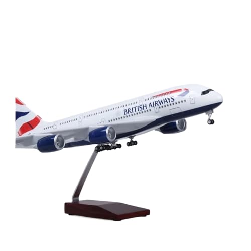 Metallflugzeugmodell 1/160 Maßstab 50,5 cm Flugzeug A-380 A380 British Airline Modell Licht Und Rad Druckguss Kunststoff Harz Flugzeug Display Sammlerstück von TSOENMCSW
