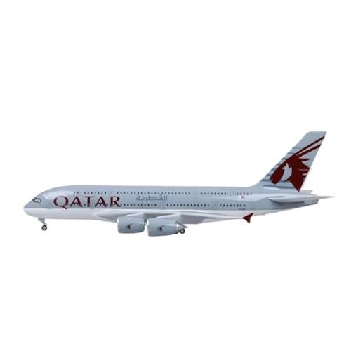 Metallflugzeugmodell 1/160 Maßstab 50,5 cm Flugzeug A380 Qatar Airline Modell W Licht Und Rad Druckguss Kunststoff Harz Flugzeug Display Sammlerstück von TSOENMCSW