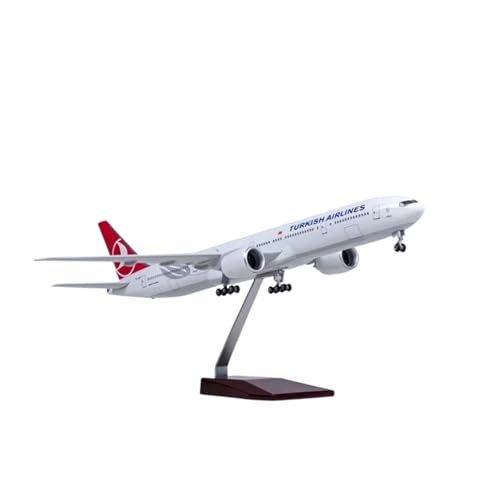 Metallflugzeugmodell 47CM 1/157 Maßstab 777 B777 Flugzeug Turkish Air Airlines Modell Licht Und Rad Fahrwerk Druckguss Kunststoff Harz Flugzeug Display Sammlerstück von TSOENMCSW
