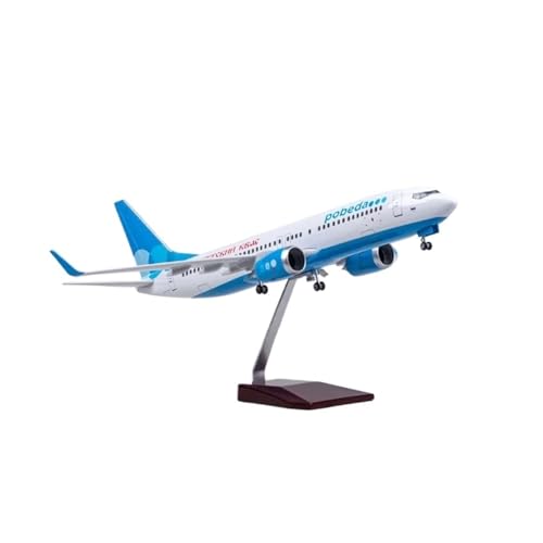 Metallflugzeugmodell 47CM Flugzeug B737-800 Flugzeug Russland Pobeda Airlines Licht Und Rad Fahrwerke Harz Flugzeug Modell Spielzeug Display Sammlerstück von TSOENMCSW