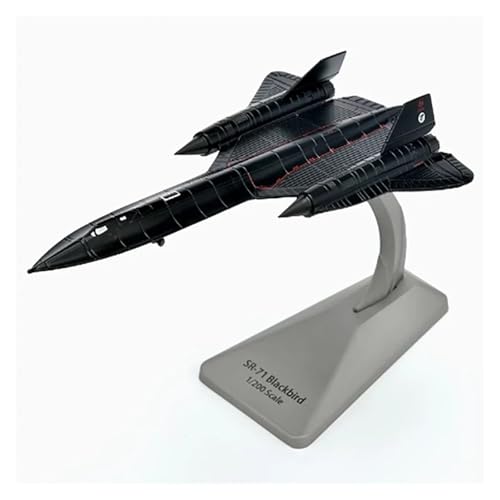 Metallflugzeugmodell AF1 Diecast Metalllegierung Jet Spielzeug 1:200 Maßstab SR-71 SR71 Blackbird Flugzeug Flugzeug Modell Spielzeug Display Sammlerstück von TSOENMCSW