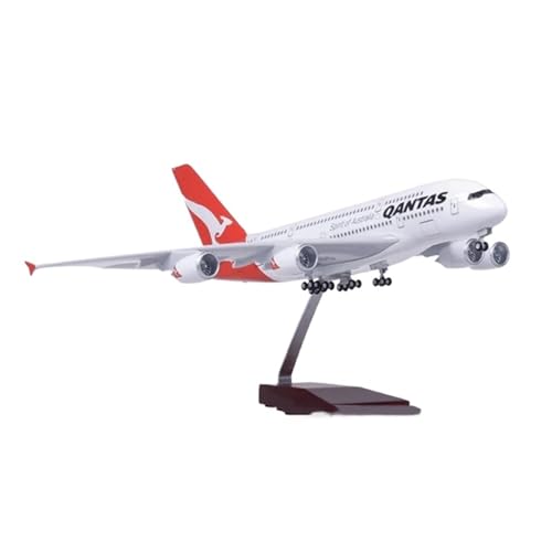 Metallflugzeugmodell Flugzeug for 380 A380 1/200 Maßstab 36,5 cm QANTAS Airline-Modell Druckguss-Kunststoff-Harz-Flugzeug Display Sammlerstück von TSOENMCSW
