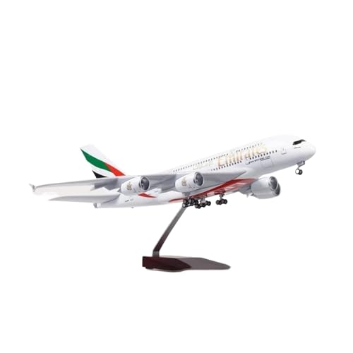 Metallflugzeugmodell Flugzeugmodell Der Vereinigten Arabischen Emirate Im Maßstab 1/200, 380 A380 Flugzeugspielzeug Aus Der Fluggesellschaft Mit Lichtrad Spielzeug Display Sammlerstück von TSOENMCSW