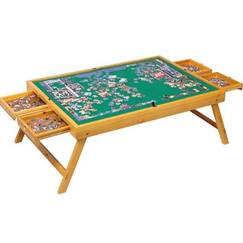 TT-YEC 1500 -Teiliges Holzpuzzle -Tisch, Faltbare Tragbare Puzzletafel, Puzzle -Tisch Mit Vier Schubladen, Geschenk Für Erwachsene Und Kinder von TT-YEC