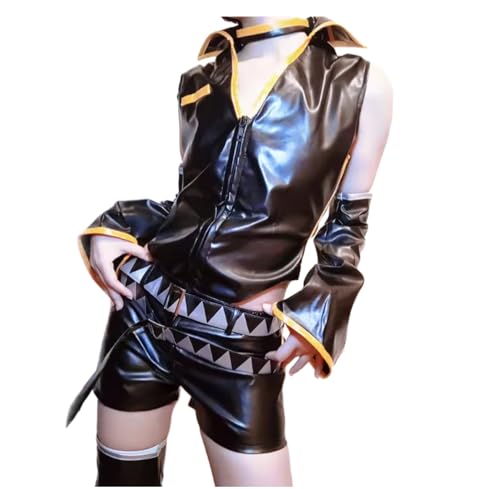 TTANYYUINGOU Anime-Spiel-Cosplay-Kostüm für Erwachsene, Unisex, Leder, PU, Shorts, Anzug-Outfit, Uniform, Schwarz, Größe L TTANYYUINGOU Anime-Spiel-Cosplay-Kostüm für Erwachsene, Unisex, Leder, PU, Shorts, Anzug-Outfit, Uniform, Schwarz, Größe L von TTANYYUINGOU