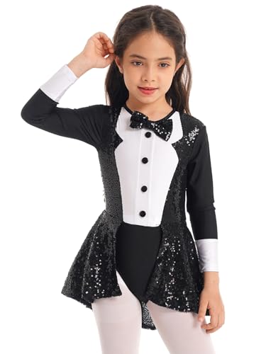 TTAO Mädchen Kinder Zirkus Kostüm mit/ohne Hut Kleid Ärmellos Glitzer Tutu Ballettkleid Kinder Zirkusdirektor Cosplay Fasching Karneval Schwarz A 122-128 TTAO Mädchen Kinder Zirkus Kostüm mit/ohne Hut Kleid Ärmellos Glitzer Tutu Ballettkleid Kinder Zirkusdirektor Cosplay Fasching Karneval Schwarz A 122-128 von TTAO