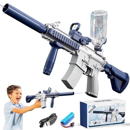Wasserpistole Elektrisch, 2025 Wasserpistole Erwachsene, Max Range 32 FT Range Automatische Wasserpistole, Wasserflasche Angeschlossen Werden kann Wasserpistole für Sommer Strand Schwimmbad von TTCOTOKE