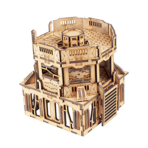 TTCombat Octo Pod Tower - Modularer Sci-Fi Turm für 28-32 mm Miniaturen, geeignet für 14+, unlackiert, erfordert Montage, 1 Stück von TTCombat
