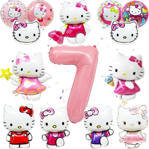 Geburtstag Luftballons Mädchen, 14 Stück Luftballon Geburtstag Kit, Folienballon Katze Weiß Rosa, Thema Party Ballon Dekoration, Folienballon Deko für Kinder, Kindergeburtstag Party Dekoration (7) Geburtstag Luftballons Mädchen, 14 Stück Luftballon Geburtstag Kit, Folienballon Katze Weiß Rosa, Thema Party Ballon Dekoration, Folienballon Deko für Kinder, Kindergeburtstag Party Dekoration (7) von TTDCQQID