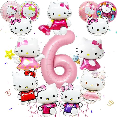 Geburtstag Luftballons Mädchen, 14 Stück Luftballon Geburtstag Kit, Folienballon Katze Weiß Rosa, Thema Party Ballon Dekoration, Folienballon Deko für Kinder, Kindergeburtstag Party Dekoration (6) Geburtstag Luftballons Mädchen, 14 Stück Luftballon Geburtstag Kit, Folienballon Katze Weiß Rosa, Thema Party Ballon Dekoration, Folienballon Deko für Kinder, Kindergeburtstag Party Dekoration (6) von TTDCQQID