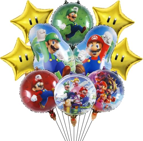Luftballons Geburtstag Set - 10 Stück Folienballons, Helium Ballons für Kinder, Junge Mädchen Kindergeburtstag Party Dekoration von TTDCQQID
