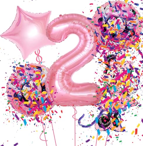 Luftballons Geburtstag 2 Jahre, Luftballons 2. Geburtstag Mädchen, Folienballon 2 Rosa für Mädchen Kinder Party Dekoration Luftballons Geburtstag 2 Jahre, Luftballons 2. Geburtstag Mädchen, Folienballon 2 Rosa für Mädchen Kinder Party Dekoration von TTDCQQID