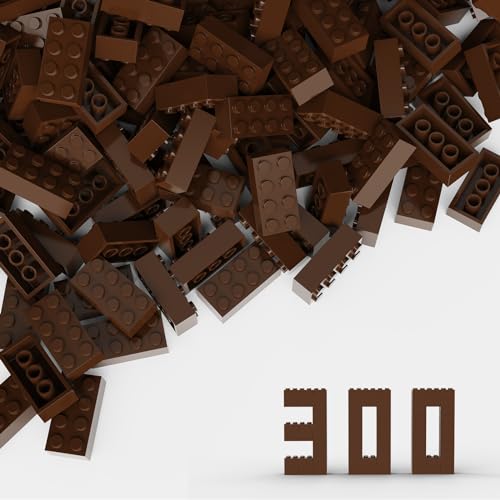300 Steine 2x4 Klassische Steine, kompatibel mit Lego Top-Marken, MOC-Enthusiasten, Farben:Brown 300 Steine 2x4 Klassische Steine, kompatibel mit Lego Top-Marken, MOC-Enthusiasten, Farben:Brown von TTEHGB TOY