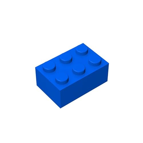 300 Stück 2x3 Bricks Backstein Zapfen 3002, kompatibel mit Lego, Farben： Blau von TTEHGB TOY