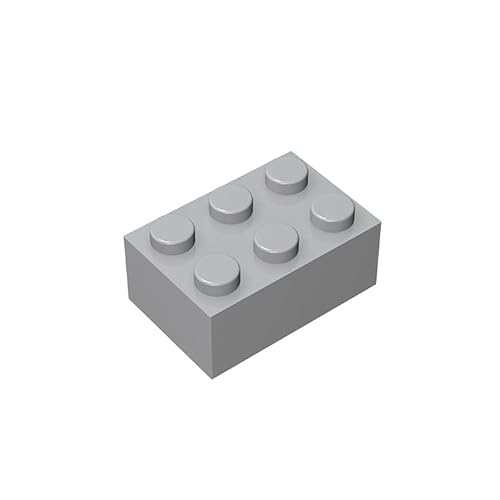 300 Stück 2x3 Bricks Backstein Zapfen 3002, kompatibel mit Lego, Farben： hellgrau von TTEHGB TOY