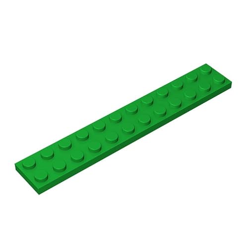 50 Stück 2x12 Bauplatte, kompatibel mit Lego, Farben:Grün von TTEHGB TOY