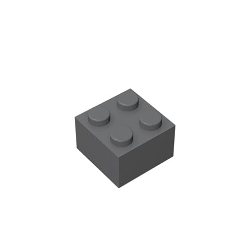 Classic Building Brick 2x2, 200 Piece Bulk Brick Block, Dark Grey 2x2 Bricks, Compatible with Lego Parts and Pieces 3003(Colour: Dark Grey) von TTEHGB TOY
