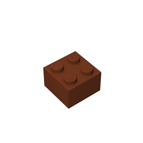Classic Building Brick 2x2, 50 Piece Bulk Brick Block, Brown 2x2 Bricks, Compatible with Lego Parts and Pieces 3003(Colour: Brown) von TTEHGB TOY