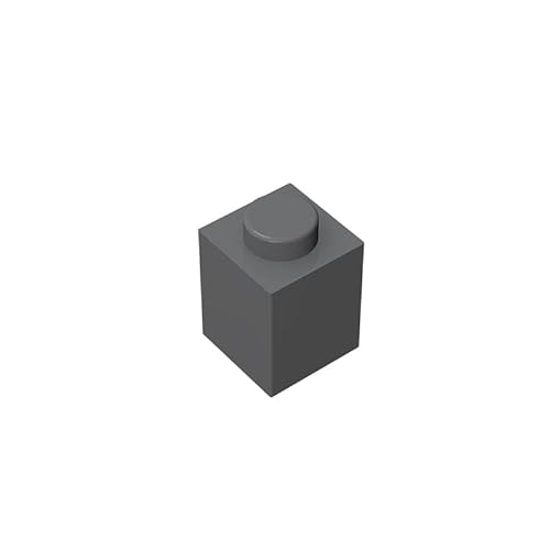 Classic Building Bulk Brick Block 1x1, 200 Stück Baustein Dunkelgrau, kompatibel mit LEGO Teilen und Teilen 3005 (Farbe: Dunkelgrau) von TTEHGB TOY