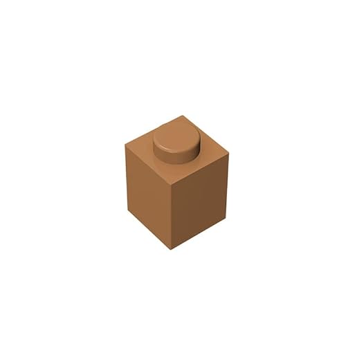 Classic Building Bulk Brick Block 1x1, 200 Stück Baustein Light Coffee, kompatibel mit Lego Teilen und Teilen 3005 (Farbe: Hellkaffee) von TTEHGB TOY
