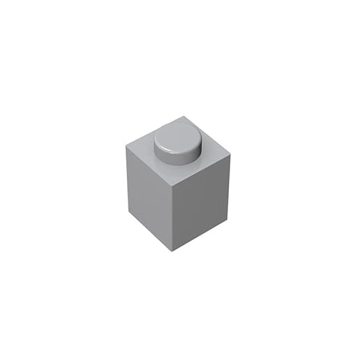 Classic Building Bulk Brick Block 1x1, 300 Stück Baustein Hellgrau, kompatibel mit Lego Teilen und Teilen 3005 (Farbe: Hellgrau) von TTEHGB TOY