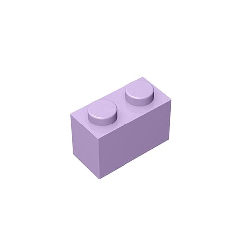 Klassische Steine 1x2, 200 große Steine, kompatibel mit Lego und Pieces 3004, kreatives Spielset – 100% kompatibel mit Allen großen Steinmarken, Farben:Lavender von TTEHGB TOY