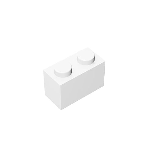 Klassische Steine 1x2, 200 große Steine, kompatibel mit Lego und Pieces 3004, kreatives Spielset – 100% kompatibel mit Allen großen Steinmarken, Farben:White von TTEHGB TOY