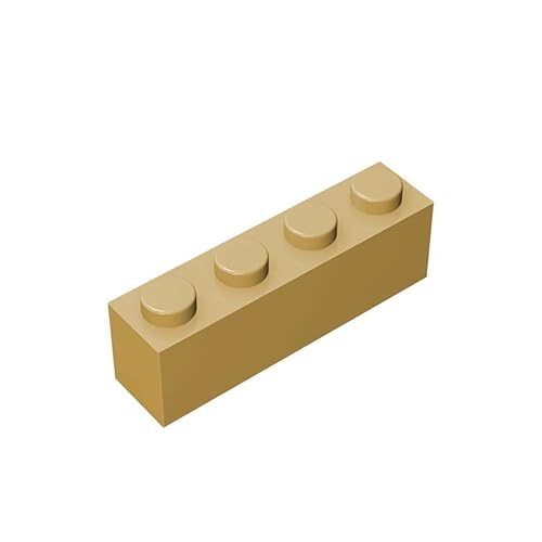 Klassische Steine 1x4, 100 Stück, kompatibel mit Lego, Farben:Apricot Yellow von TTEHGB TOY