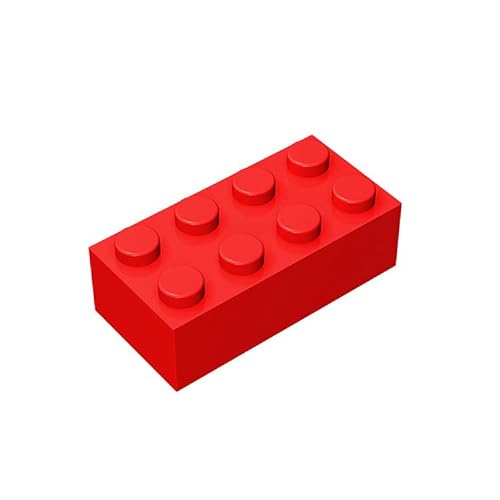 Klassischer Bulk Brick Block 2x4, 200-teiliger Baustein in leuchtendem Rot, kompatibel mit Lego-Teilen und -Teilen 3001, kreatives Spielset – kompatibel mit großen Marken von TTEHGB TOY