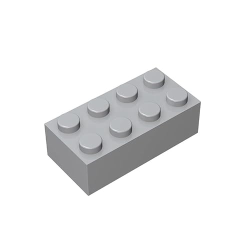Klassischer Bulk Brick Block 2x4, 500-teiliger Baustein Hellgrau, kompatibel mit Lego-Teilen und -Teilen 3001, kreatives Spielset – kompatibel mit großen Marken von TTEHGB TOY