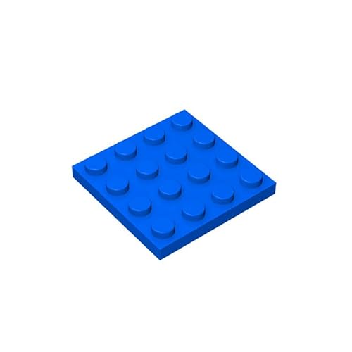 TTEHGB TOY Klassische Bauplatte 4x4 100 Stück, kompatibel mit Teilen 3031, kreatives Spielset – 100% kompatibel mit Allen Großen Ziegel Marken (Farbe: Blau) von TTEHGB TOY