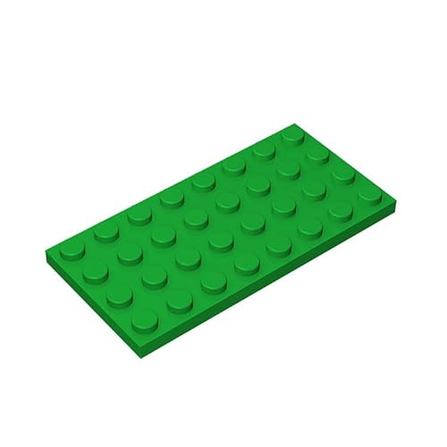 TTEHGB TOY Klassische Bauplatte 4x8, 50 Stück Grün Massenplatten, Kompatibel mit Teilen 3035, Kompatibel mit Allen großen Ziegelmarken (Farbe: Grün) von TTEHGB TOY