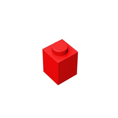Klassische Bausteine 1x1, 100 Stück, kompatibel mit LEGO Teilen und Teilen 3005 (Farbe: Rot) von TTEHGB TOY