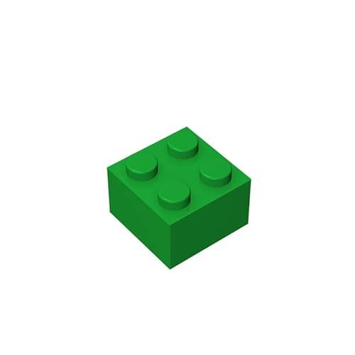 TTEHGB TOY Klassische Steine 2x2, 100 große Steine, kompatibel mit Pieces 3004, kreatives Spielset 100% kompatibel mit Allen großen Steinmarken, Farben: Grün von TTEHGB TOY