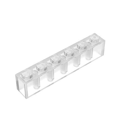TTEHGB TOY Klassischer Großziegelblock 1x6, 300 Stück, Ziegelstein 1x6, kompatibel mit den Teilen 3009, kreatives Spielset – kompatibel mit großen Marken (Farbe: Vollständig Transparent) von TTEHGB TOY