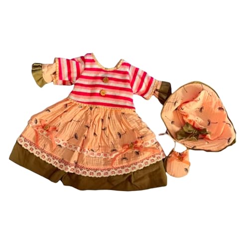 TTETTZ 1/3 Mädchen Puppenkleid Puppenkleidung Pädagogisches Weiches Puppenzubehör Anhänger Puppe Stilvolle Kostüme Outfit für 60cm 65cm Puppe, Rosa von TTETTZ