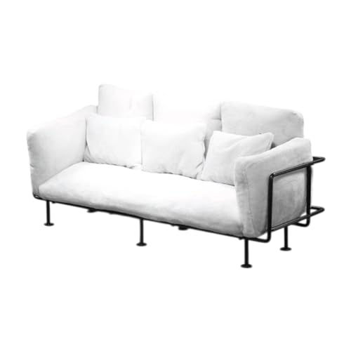 TTETTZ 1/6 Skala Sofa für Puppenhaus Zubehör Miniaturmöbel für 12 Zoll Figuren, Weiß TTETTZ 1/6 Skala Sofa für Puppenhaus Zubehör Miniaturmöbel für 12 Zoll Figuren, Weiß von TTETTZ